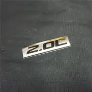 1x Silver Chrome 2.0L Black Metal Emblem Decal Sticker Badge Engine Hybrid Turbo (for: MG)