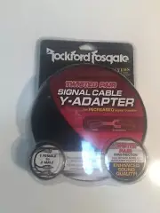 Rockford Fosgate RFIY-1F 1 Female Plug to 2 Male Ends Y-Cable RCA Interconnect