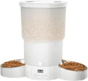 Gimars 5L Automatic Cat Feeder for 2 Cats, Programmable 1-6 Meals Cat Food Di...