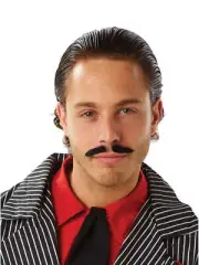 Gangster Tash Adults 1920s Black Mens Fancy Dress Accessory Spiv Tash