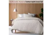 [Vintage Design Homewares] Vintage Design Reflections Natural Cotton Quilt Cover Set Queen