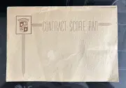 Vintage Contract BRIDGE Scorecard Bruelheide Rare UNUSED 40’s USA MCM Score pad
