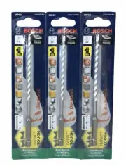 3Pk BOSCH Daredevil Hex Shank Drill 6” X 5/32" All-In-One Multi-Material Bits