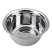 Stainless Steel Holes Washing Cleaning Rice Sieve Strainer Fruits Vegetable Drain Bowl Strainer Multipurpose Kitchen Supplies