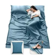 Sleeping Bag Liner Lightweight Compact Sleeping Bag Sack Portable Clean Trave...