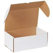 11 3/4" X 7 1/4" X 4 3/4" White Outside Tuck Mailers (25 Per Bundle)