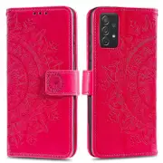 Imprinted Mandala Wallet Leather Case with Strap for Samsung Galaxy A52 4G/5G/A52s 5G