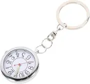 [Holibanna] 1 PC Pocket Watch Nurses Ladies Sight Nurse Badge Watch Smart Light Retractable Clip on Nursing Watch Women Watch While Married Watch Silver Alloy Case