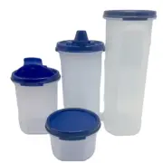 Tupperware Modular Mate Round Set #1, #2, #3, #4 Vintage Bold N Blue