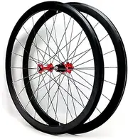 [ZECHAO] 700C Road Bike Wheelset,QR Disc Brake 20/24H Aluminum Alloy Rim Bike Wheel Hub Brake C/V for 7/8/9/10/11 Speed Freewheel Wheelset (Color : Black, Size : 700c)