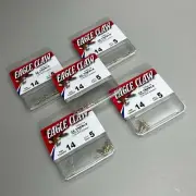 EAGLE CLAW (5 PACK) Curved Point 2X Treble Hook Lure Repla Gold #14 5pc 376A-14