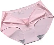 [Generic] 3 Pack Seamless Women Briefs Underwear,No Show Ladies Briefs,No Line Breathable Comfortable Panties Undies for Women (Pink)