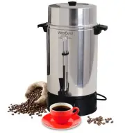 100 Cup Silver Coffee Maker Large Capacity Urn Automatic Temperature Control