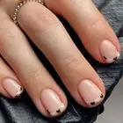 24PCS/BOX Aurora Blur False Nail French Gold Lines Nail Tips for Women Girl