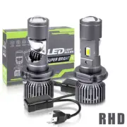 RHD H4 9003 Mini Bi-LED Projector Lens 100W Hi/Lo Beam Bulb Headlight Retrofit (for: Mini)