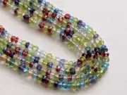 3.5mm Multi Gemstone Faceted Rondelles Beads, 1 Strand Of 12 Inch
