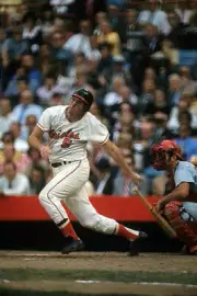 Baltimore Orioles Brooks Robinson in action, at bat vs Cincinnati - Old Photo