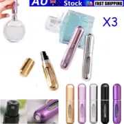 3x Perfume Atomiser Bottle Mini Travel Portable Refillable Scent Pump Spray AU