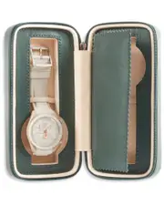 Bey-Berk Davidson Leather Double Watch Travel Case