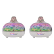 2x Gibson Gifts Aroma Humidifier Mist Diffuser w/Bluetooth Speaker 15cm Rainbow
