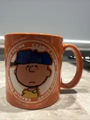 2013 Charlie Brown (Peanuts) “Goof Grief”Coffee Tea Mug Orange NEW 16oz.