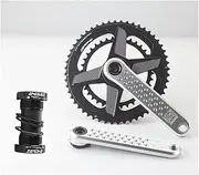 Bike Crankset, Road Bike Crankset 170mm Aluminum Alloy Road Crank Arm Set with Bottom Bracket 50-34T 52-36T 53-39T GXP Double Chainring 8/9/10/11/12 Speed Cranksets