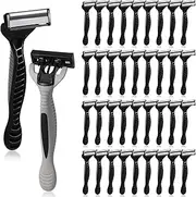 Lanties 12 Pcs Men's Disposable Razors Bulk 5-blade Blade Razors for Men Set Sensitive Skin Razor Disposable Head Razor for a Smooth and Comfortable Shave