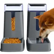Automatic Cat Feeders 2 Packs with Cat Water Dispenser and Cat Food Dispenser...