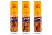 3PK NYX Professional Makeup 7ml Duck Plump High Pigment Vegan Lip Plumping Gloss