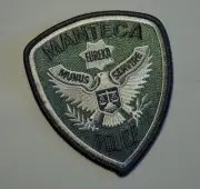 Manteca California Police SWAT OD/Black Patch ++ Mint San Joaquin County CA