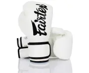 (410ml, BGV14 White) - Fairtex Microfibre Boxing Gloves Muay Thai Boxing, MMA, Kickboxing,Training Boxing Equipment, Gear for Martial Art - BGV14, BGV1 Lim