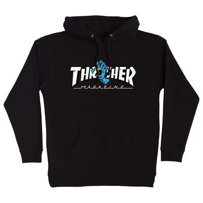 Santa Cruz x Thrasher Screaming Logo Pullover Hooded Heavyweight Sweatshirt Blac