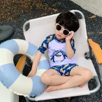在飛比找蝦皮商城精選優惠-[哆蕾咪] 現貨 夏季新款洋氣卡通拼色泳衣 韓版男童時尚可愛