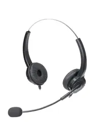 在飛比找樂天市場購物網優惠-耳麥 杭普Q502 電話耳機客服耳麥 話務員頭戴式雙耳電銷外