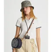 Tory Burch T Monogram Jacquard Moon Crossbody Bag Blue