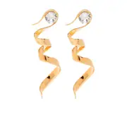 [Dries Van Noten] Dries Van Noten Spiral Stone Earrings ONE SIZE GOLD