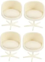 TOYANDONA 1:20 Miniature Revolving Chair Miniature Office Desk Seat Model Toy Furniture Set Home Decor