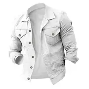 Men's Lightweight Jacket Shirt Jacket Casual Jacket Shacket Vacation Daily Breathable Pocket Spring Fall Plain Fashion Classic Lapel Regular Black White Red Na