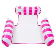 Water Lounger Pool Chair Lounge, Inflatable Pool Float 130 x 122 cm Pink
