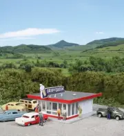 WALTHERS Cornerstone 933-3845 N Scale VINTAGE DAIRY QUEEN drive-in restaurant