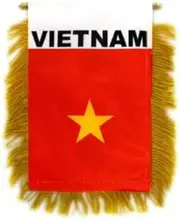 Vietnam flag Mini Banner Country Pride Car Display