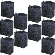 riin 10pcs Medium Home Storage Bag Fordable Basket with Handle Waterproof Clothes Quilt Organizer for Moving House Luggage Model 75L