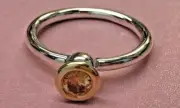 PANDORA | 14K GOLD SILVER BUTTERCUP CHAMPAGNE CZ RING ✪NEW✪ 190832CCZ RETIRED US