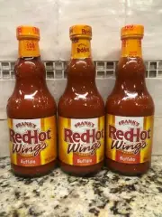 3 BOTTLES Frank's Red Hot Buffalo Wings Sauce 12 oz Chicken Seasoning