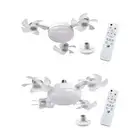 Ceiling Fan Light Remote Control Modern Fixture for Garage Indoor Bedroom