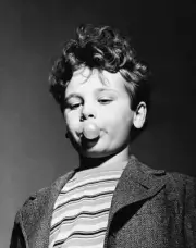 Actor Dean Stockwell Blowing Bubble Gum Bubble 1950s Film Movie Star Old Photo