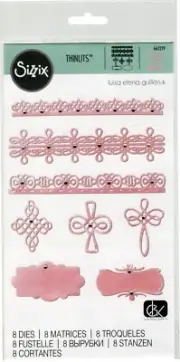 Crosses & Borders Sizzix Thinlits Thin Metal Die Set Cruzes & Bordes 663219 NEW!