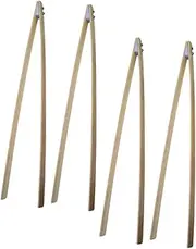 Homoyoyo 4Pcs Bamboo Garbage Picker Tool Handheld Litter Picker for Indoor and Outdoor Use Convenient Trash Clamp for Homes Schools and