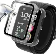 Acadeny Pack of 2 Case with Tempered Glass Screen Protector Compatible for Huawei Watch D, 9H Hardness 360° All-Round Protective Case Ultra Thin Protective PC Case Cover, Transparent