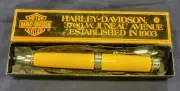 Harley Davidson Pen Yellow & Chrome - Open Box - Needs Ink Cartridge